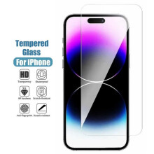 Protection d'écran en verre trempé transparent pour iPhone 15