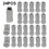 Knitted Chair Leg Socks Gray 24pcs 1