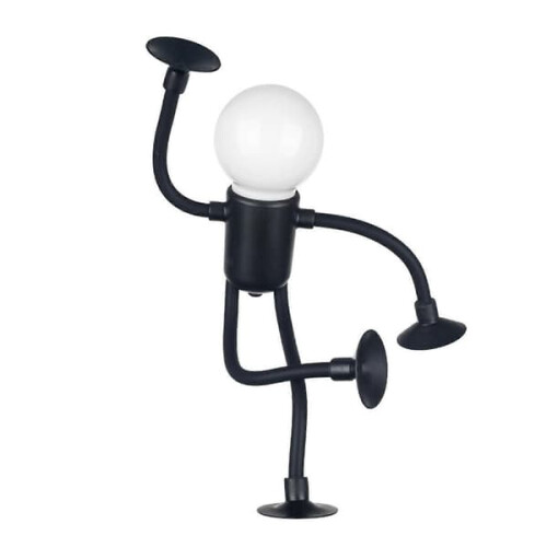 Lampada per bambini Light Bead-Man, nera, 1 pezzo