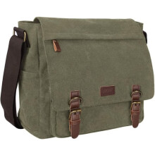 Férfi Messenger táska Vintage Canvas 15,6 hüvelykes laptop táska