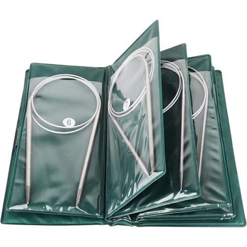 Circular Knitting Needles 65 cm Metal Set with Storage and