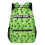 Mochila Minecraft para meninos, verde, com desenho de Creeper e zumbi, 40 cm (16 polegadas). 1