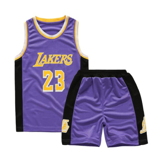 Φανέλα Lakers LeBron James μωβ παιδική μέγεθος L (140-150cm)