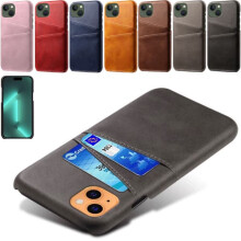 Pouzdro na karty pro iPhone 15 s výřezem pro nabíjecí port - červené