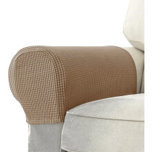 Armchair Armrest Covers Stretch Camel 1 Pair