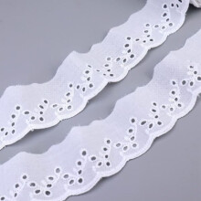 Cotton embroidered lace border 1 yard