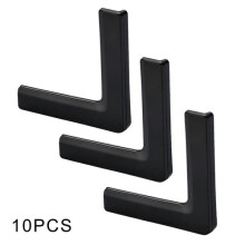 PVC rohový chránič černý, pravoúhlý, 10 ks