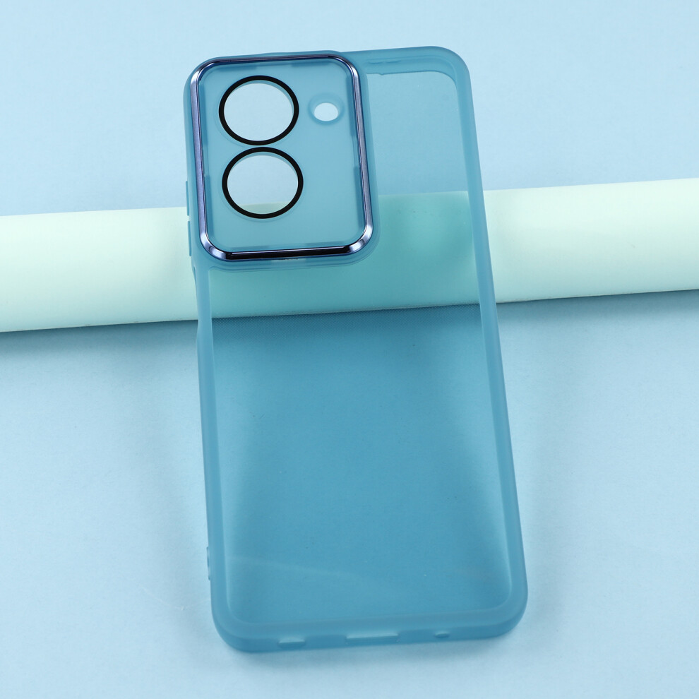 (Transparent ) Bulk Purchasing 20Pcs For Xiaomi Redmi A5 4G (171.7Mm) Case Electroplated Camera Frame Tpu Phone Cover Precise Cutouts Blue 6914298997444