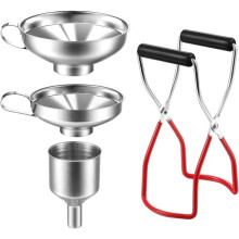 Stainless Steel Jam Funnel Set with Handle 4-Piece