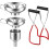 Stainless Steel Jam Funnel Set with Handle 4-Piece 1