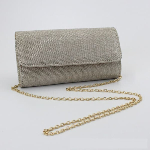 Clutch-Handtasche, Champagnerfarben, 1 Stück