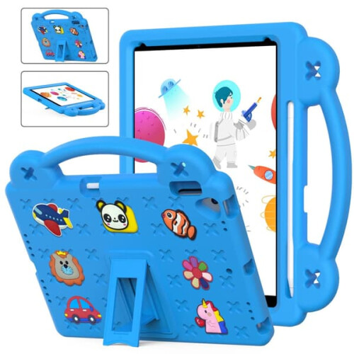 Étui EVA antichoc pour iPad 10,2 pouces 7e génération bleu