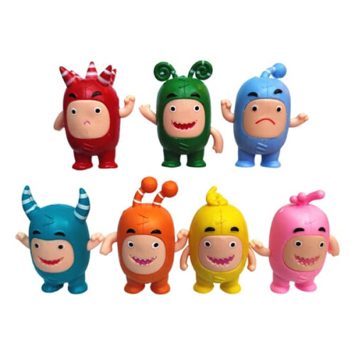 Oddbods cartoonfiguren knuffelset van 7