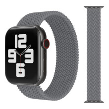 Bracelet élastique gris compatible Apple Watch 38/40/41 mm