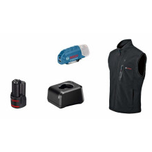 Bosch Professional - 06188000G7 - Heizweste GHV 12+18V XA + GAA 12V-21 + GBA 12V 2.0Ah + GAL 12V-20-XL, Größe XL