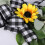Sunflower swag with eucalyptus leaves 1 piece 7
