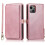 Étui portefeuille pour iPhone 13 Mini Or rose 1