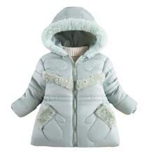 Cappotto invernale imbottito da bambina con cappuccio, 1 pezzo