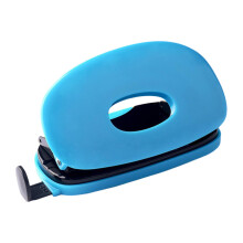 HOMYL papierperforator met 2 gaten, geschikt voor 10 vellen, blauw
