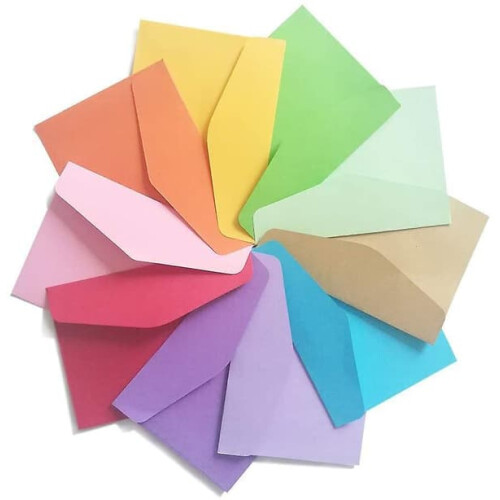 Mini envelopes and blank cards set 100 pieces