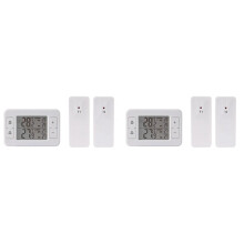 2X Wireless Transmission Thermometer LCD Digital Alarm Refrigerator Freezer Electronic Temperature Sensor Indoor Outdoor