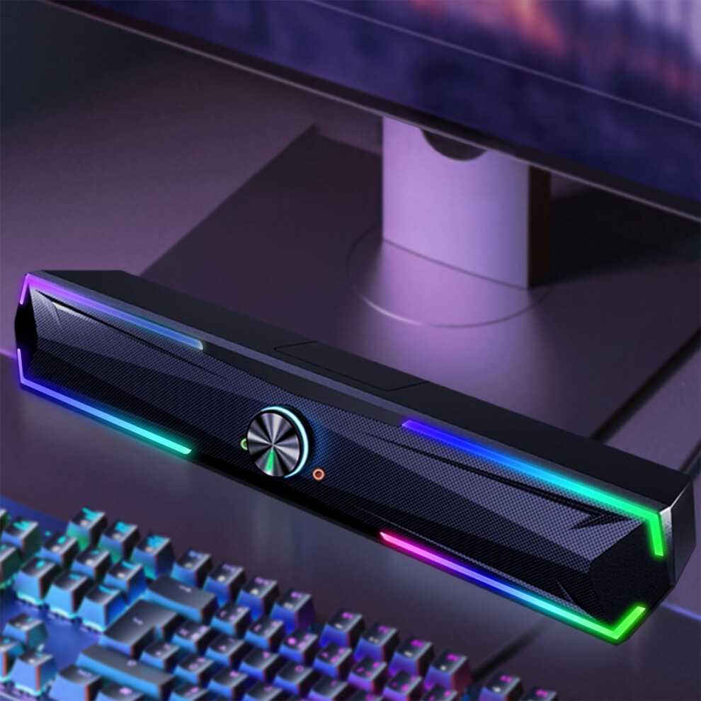 Zkccnuk Rgb Bluetooth Speaker With Subwoofer And Dual Light 946140646695