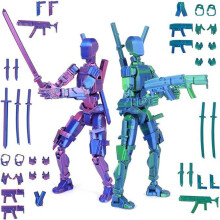 T13Actionfigurer Sammansatta Flerfärgade 2-pack