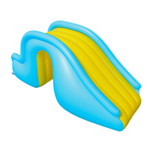 Tobogã inflável de PVC para piscina, ideal para parque aquático no quintal.