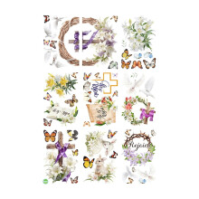 Adesivos de Páscoa para Janela - Coelho, Ovo e Borboleta (9 peças)