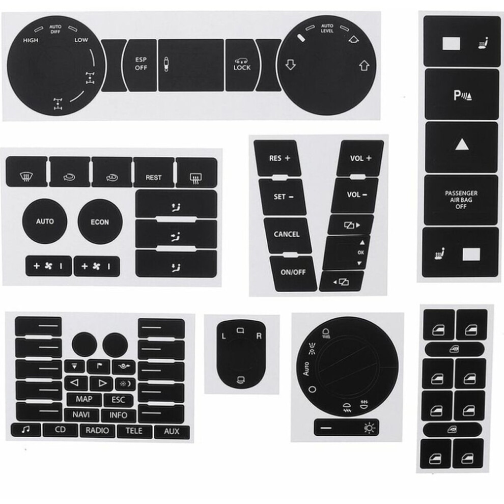 Vw Touareg Button Repair Sticker Kit 2004Â2009 913466421930