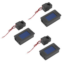 3x legújabb 6 az 1-ben 220 V 100 A egyfázisú digitális paneles ampermérő volt watt kWh teljesítménytényező mérő osztott ct-vel