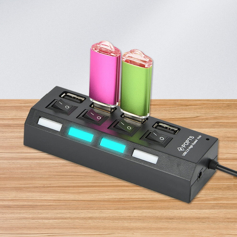Usb 2.0 Hub 4-Port With Power Adapter 946140646480