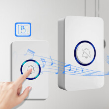 Wireless Doorbell with 1 Button and 1 Receiver