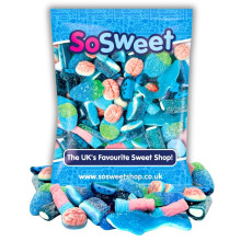 SoSweet Blue Sweet Mix – 1kg Bulk Bag | Fruity Blue-Themed Pick & Mix Sweets | Party Candy, Sweet Tables, Events | Long Shelf Life
