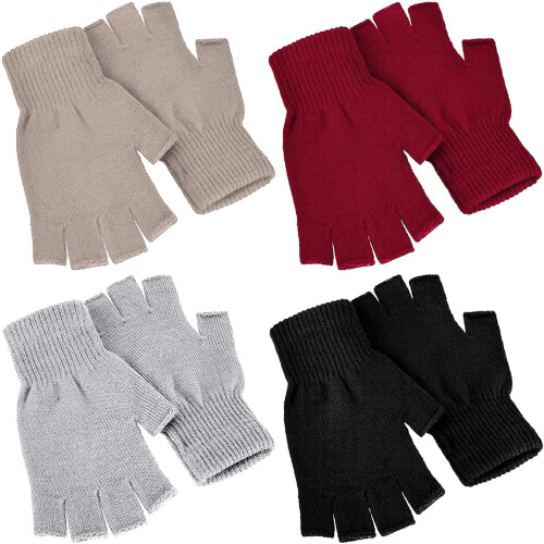 Γυναικεία πλεκτά γάντια χωρίς δάχτυλα Winter4Pairs