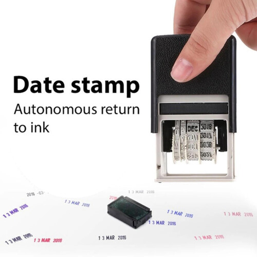 Timbro portatile autoinchiostrante con data regolabile anno mese