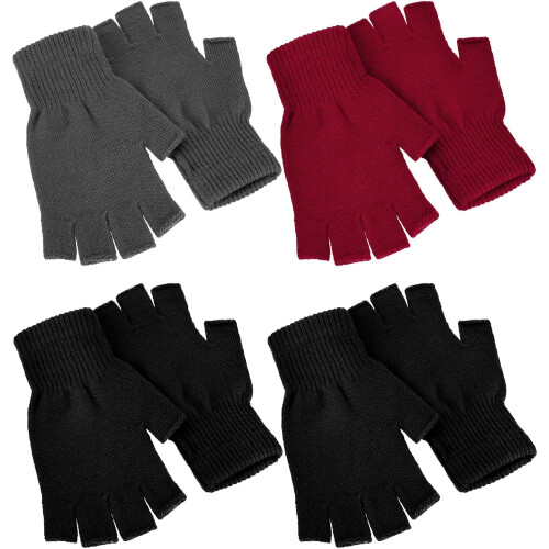 Γυναικεία πλεκτά γάντια χωρίς δάχτυλα Winter4Pairs