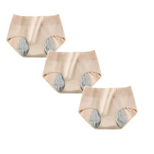 Auslaufsichere Damenunterwäsche, 4-lagig, atmungsaktiv, 3er-Pack