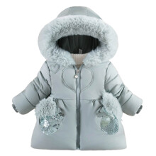 Cappotto invernale imbottito con cappuccio da ragazza, pesante
