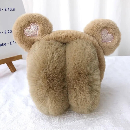 Ακουστικά Bear Ears Χειμερινά Ζεστά Λούτρινα Ενήλικες Παιδιά 1 Ζεύγος