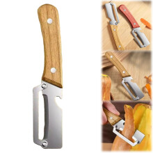 Grønnsaksskreller i rustfritt stål med ergonomisk håndtak, 1 stk.