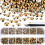 Fladbagside Rhinsten Metallisk Guld 2000 stk 1,5-6 mm 1