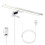 Lámpara de tocador LED plateada mate 4000K enchufable 1