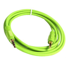 Vergoldetes 3,5-mm-Klinkenkabel (3,65 m), kompatibel mit Beats, iPods, iPhones, iPads, Auto- und Heimstereoanlagen – Grün