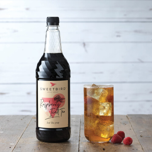 Sweetbird Raspberry Iced Tea Syrup (1 Litre) - Vegan Friendly 1