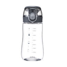 Transparente Kunststoff-Wasserflasche für Sport und Fitnessstudio, 444 ml