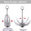 GoXteam Grappling Hook Stainless Steel 4-Claw Folding 6