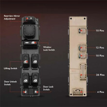Przełącznik Sterowania Szybą Elektryczną Master Electric Window Lift do Tahoe Silverado Sierra Yukon do Escalade