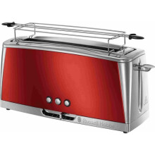 Toaster - RUSSELL HOBBS - Luna Rouge Solaire - Lange Schlitze - 1420 W - Aufwärm- und Auftaufunktionen