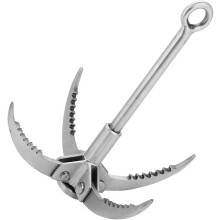 GoXteam Grappling Hook Stainless Steel 4-Claw Folding